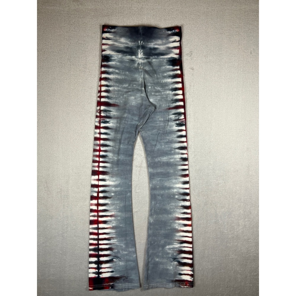American Apparel Tie Dye Flare Leggings Grey High Waist Yoga Pants XS - Picture 3 of 8